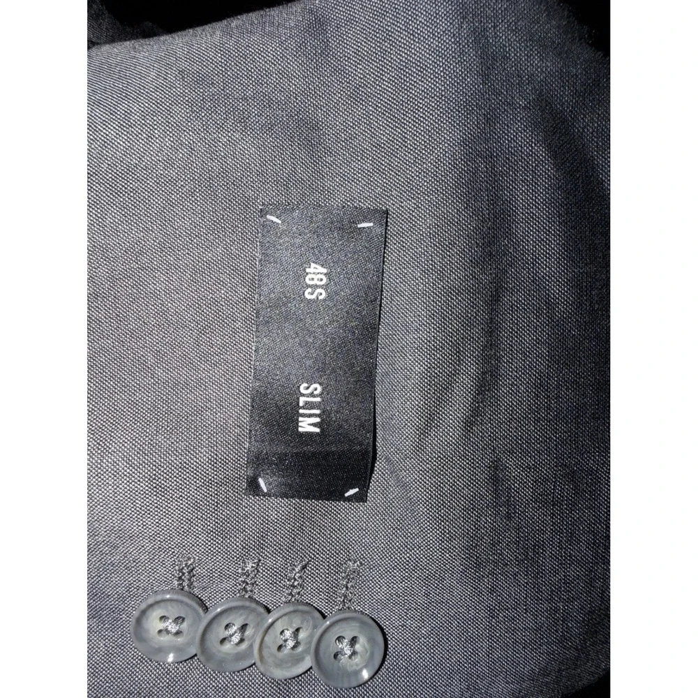 Express Mens Slim Fit Suit Jacket Charcoal Gray Blazer‎ 48S New With Tags